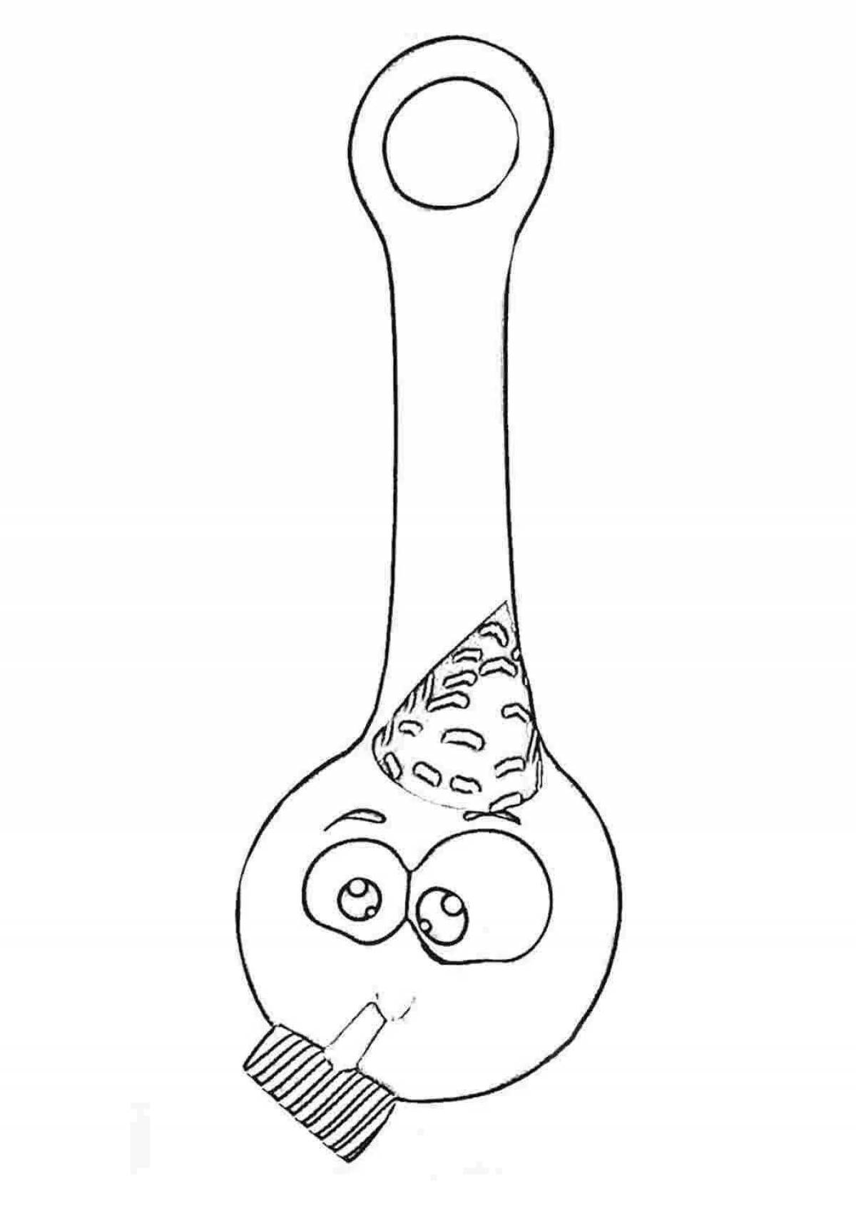 Mysterious fasteners coloring page
