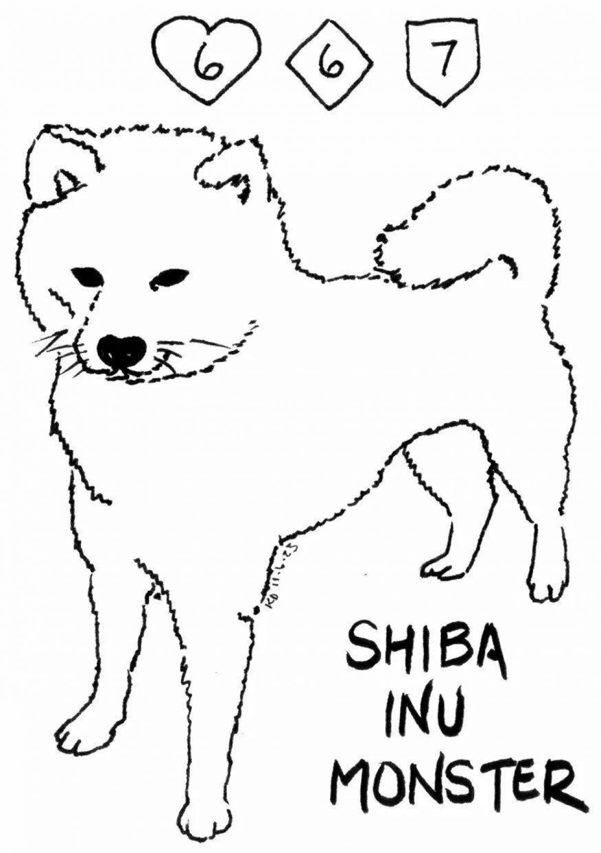 Shiba inu live coloring