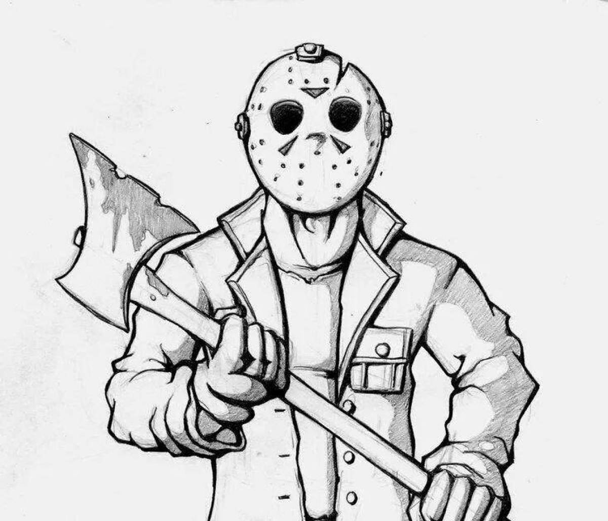 Sinister jason voorhees coloring book