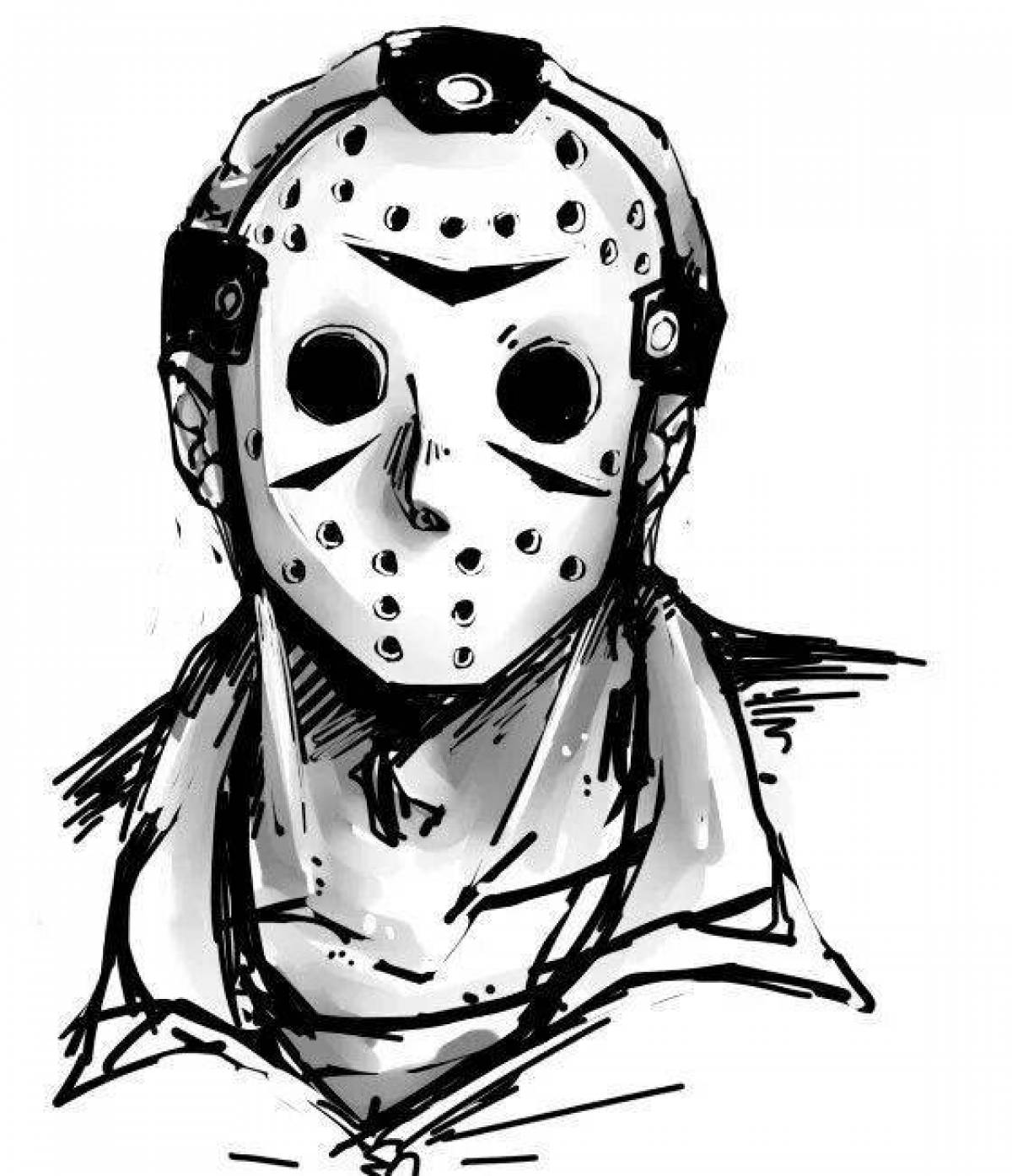Jason voorhees' unnerving coloring page
