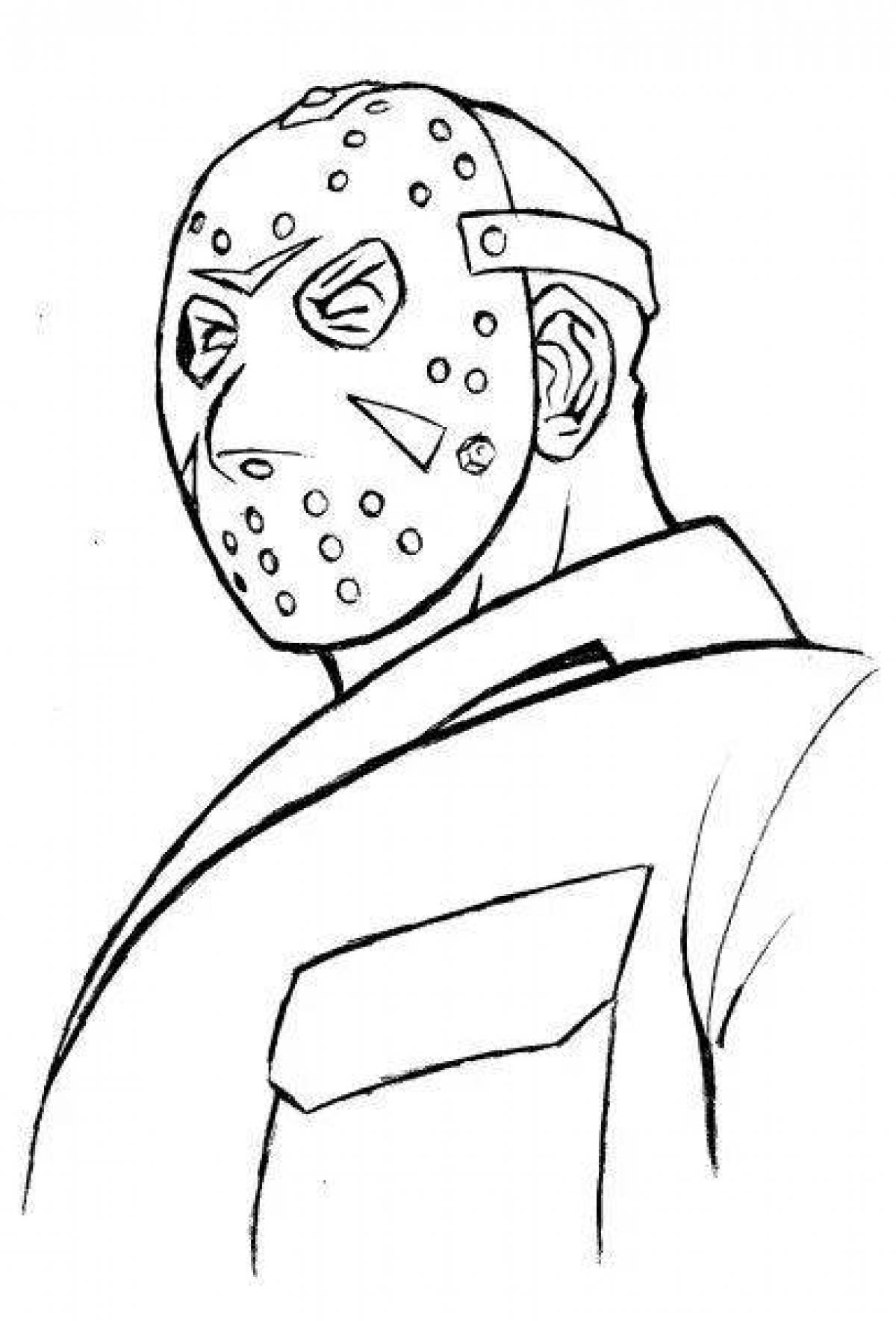 Jason voorhees scary coloring book