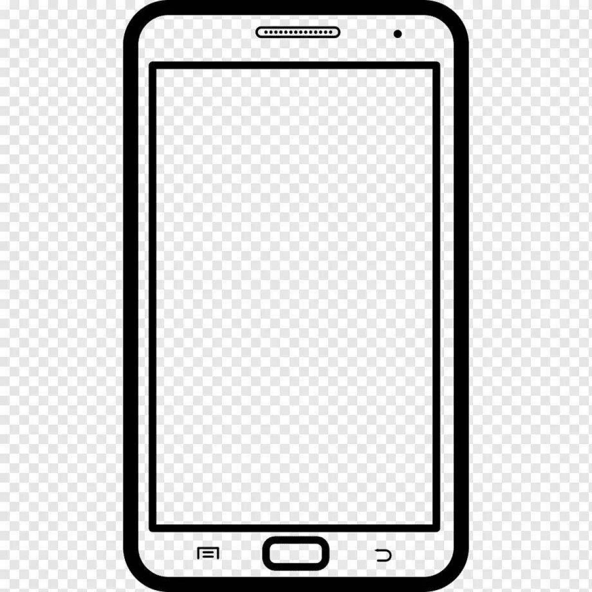 Coloring page wonderful cell phone