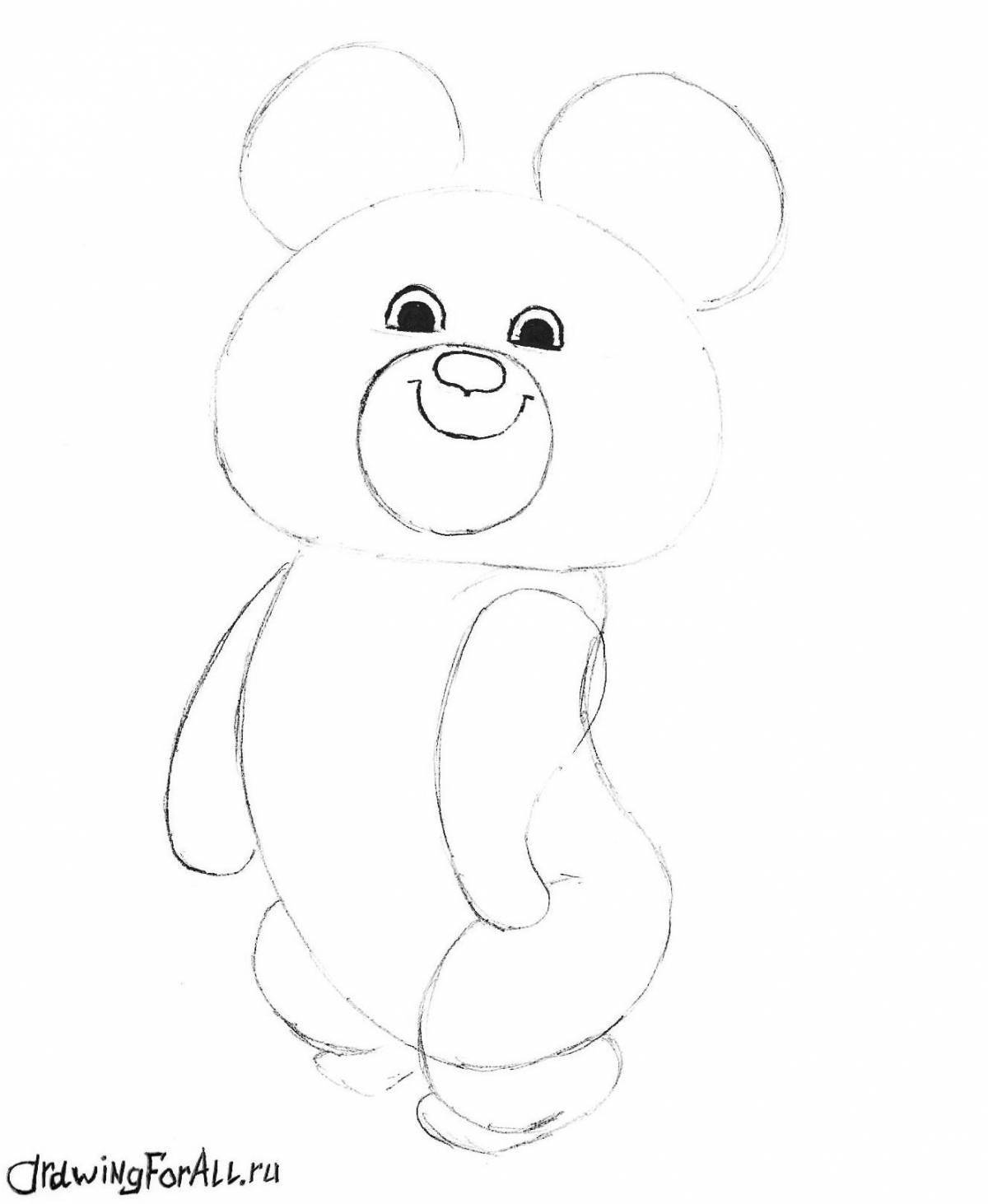 Coloring page gorgeous olympic bear