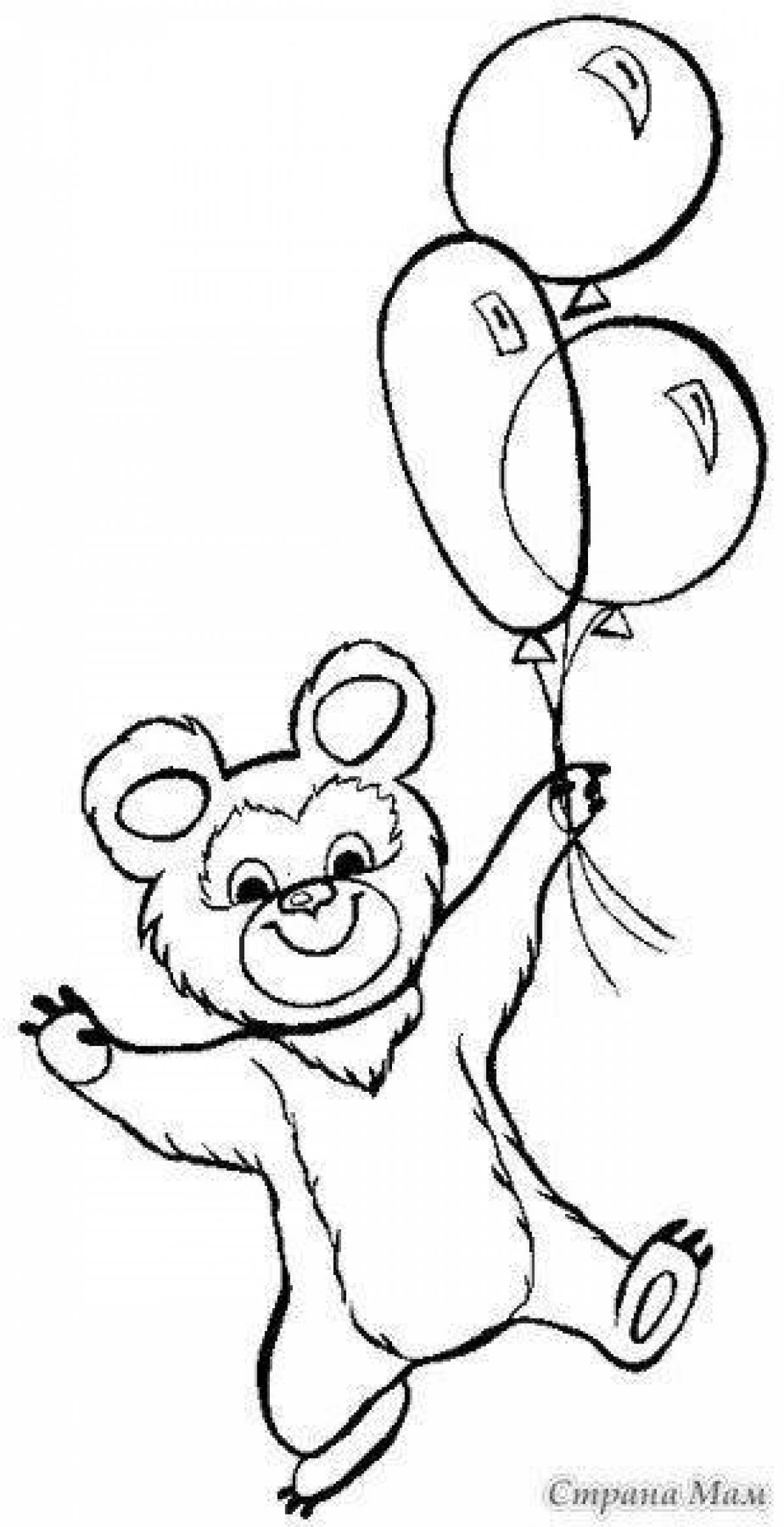 Shiny olympic bear coloring page