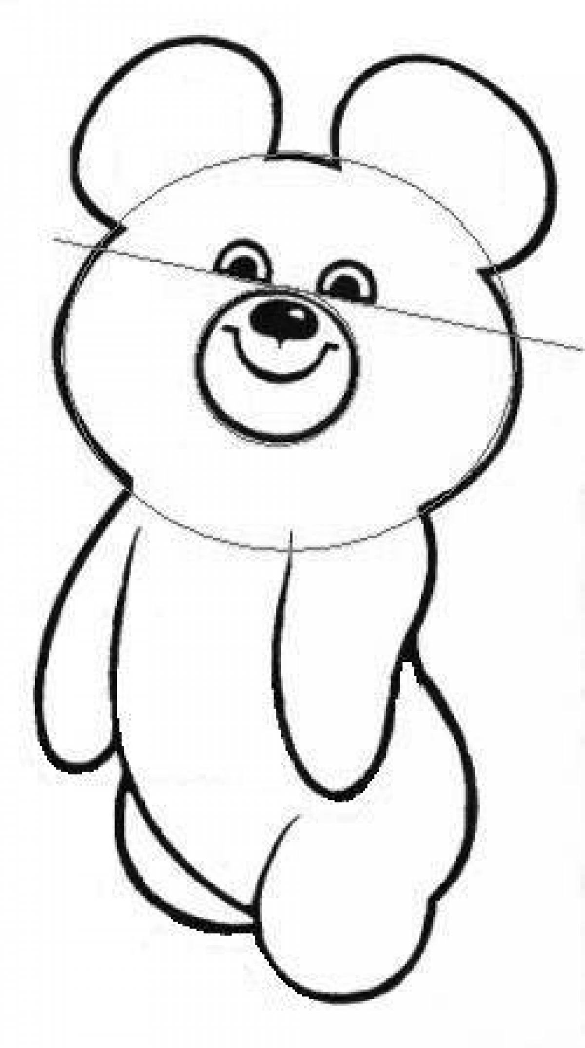Раскраска «динамичный олимпийский медведь»