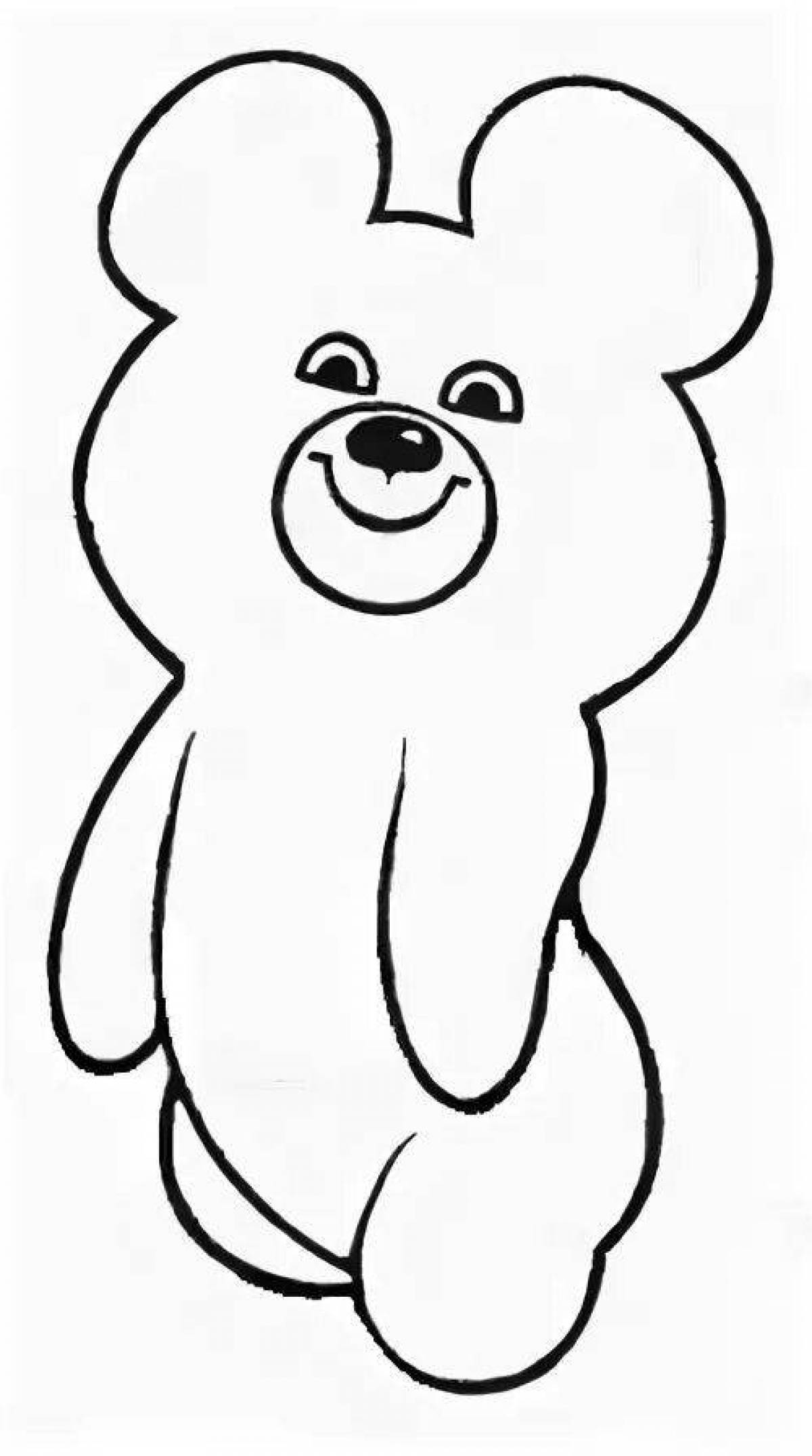 Olympic teddy bear coloring page