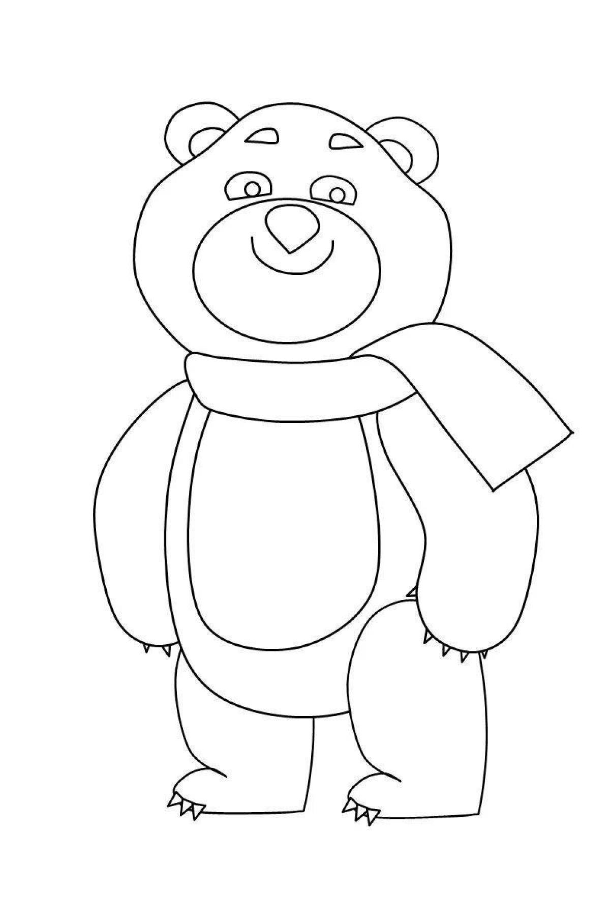 Coloring page shining olympic bear