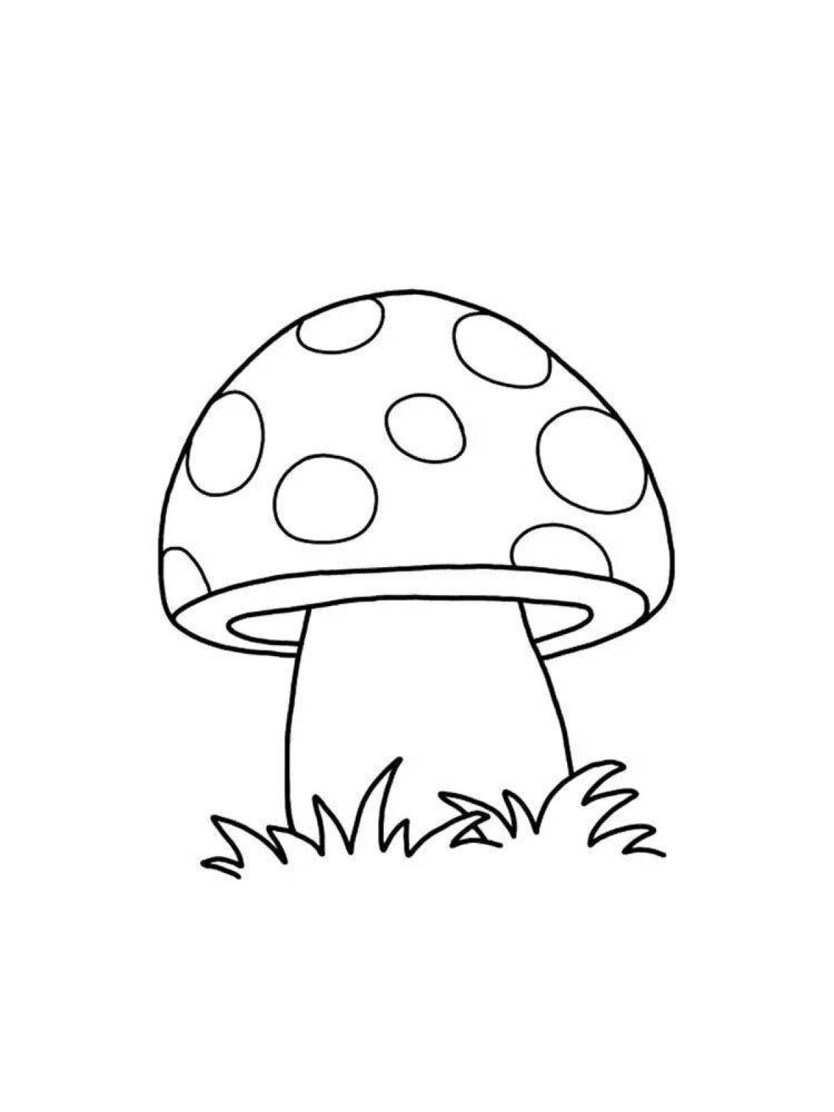 Coloring diamond porcini mushroom