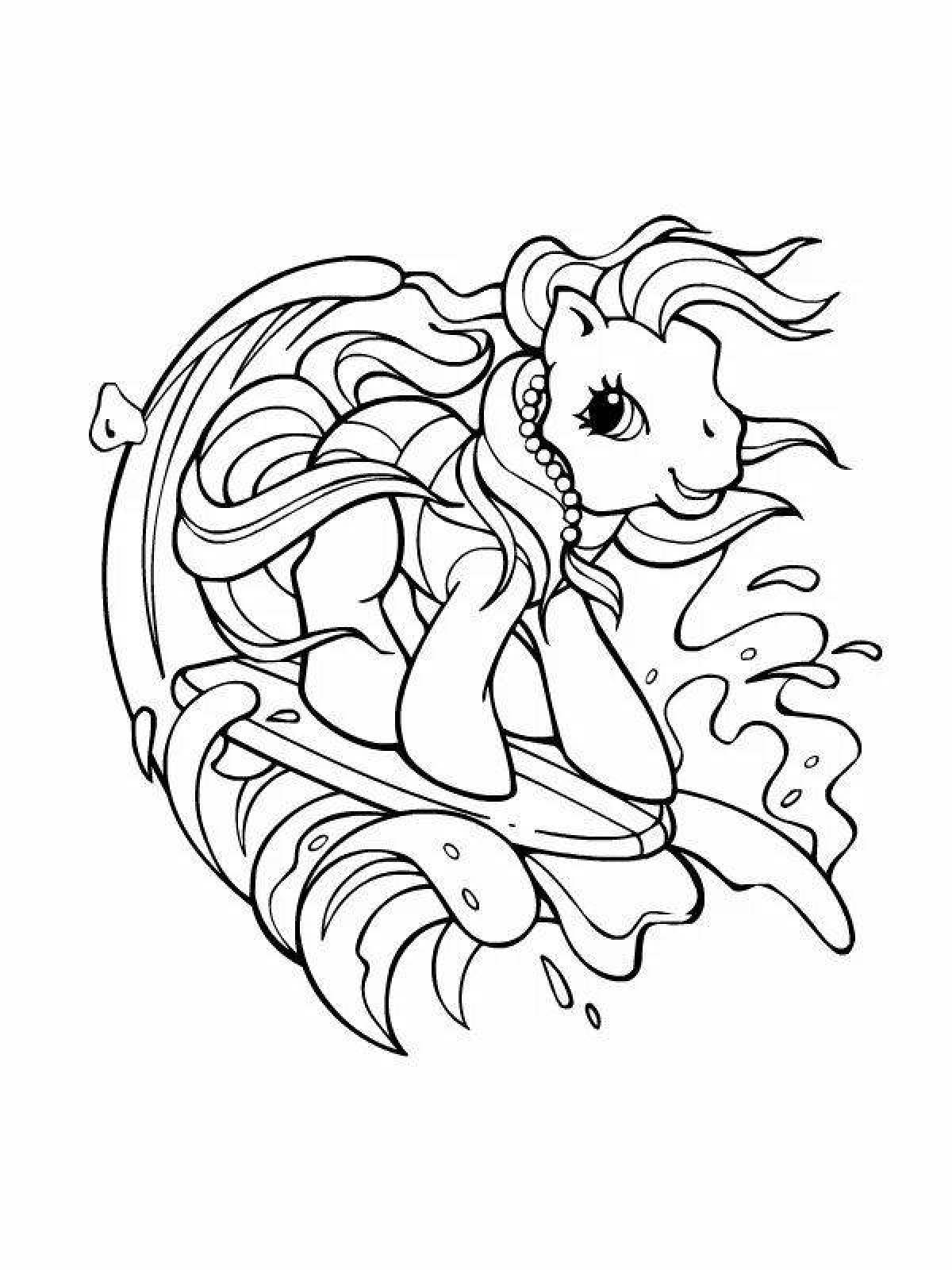 Amazing unicorn mermaid coloring book