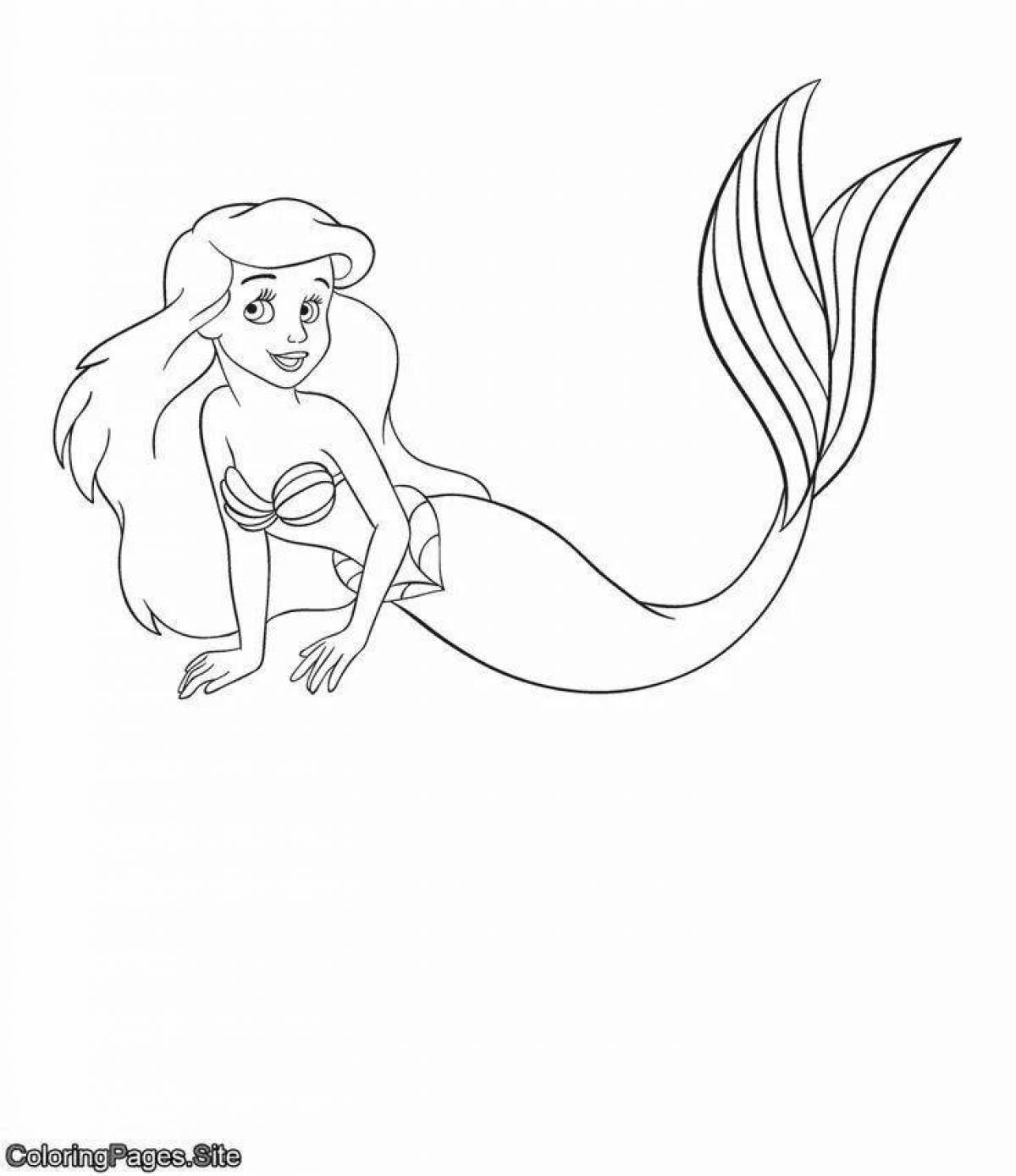 Elegant coloring mermaid unicorn