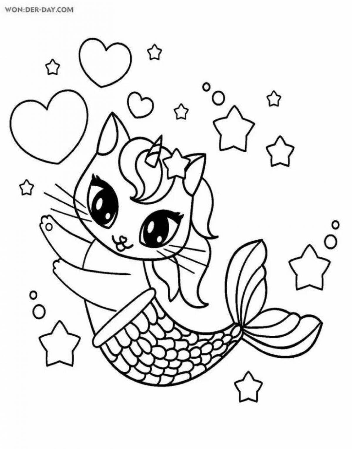Deluxe coloring mermaid unicorn