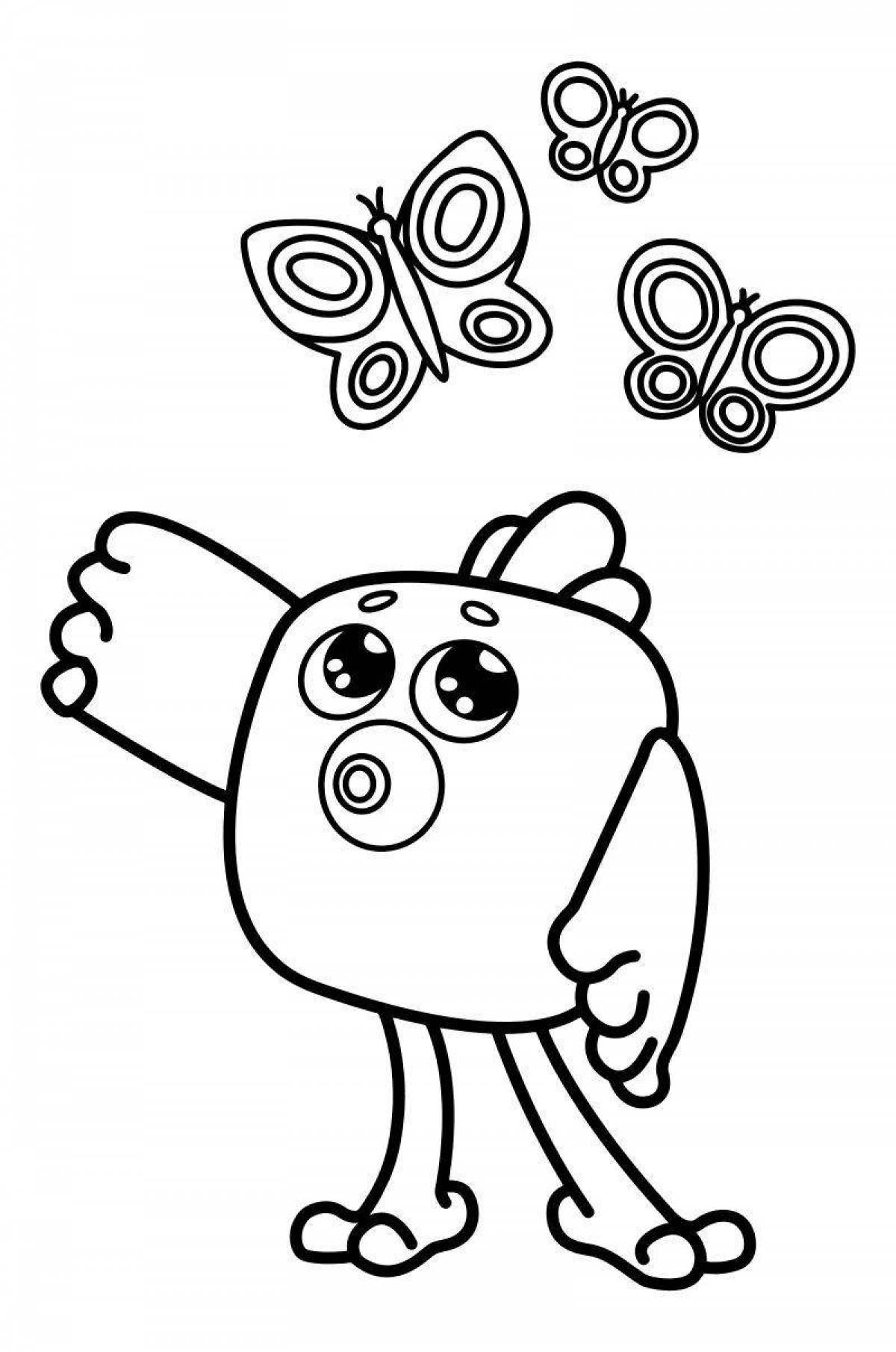 Cute and playful cute chick coloring book