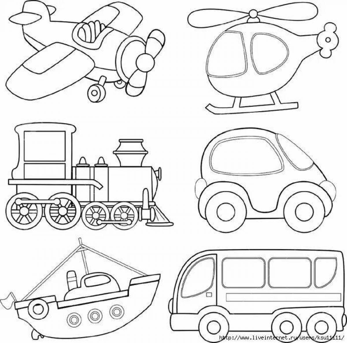 Fabulous ground transportation coloring page
