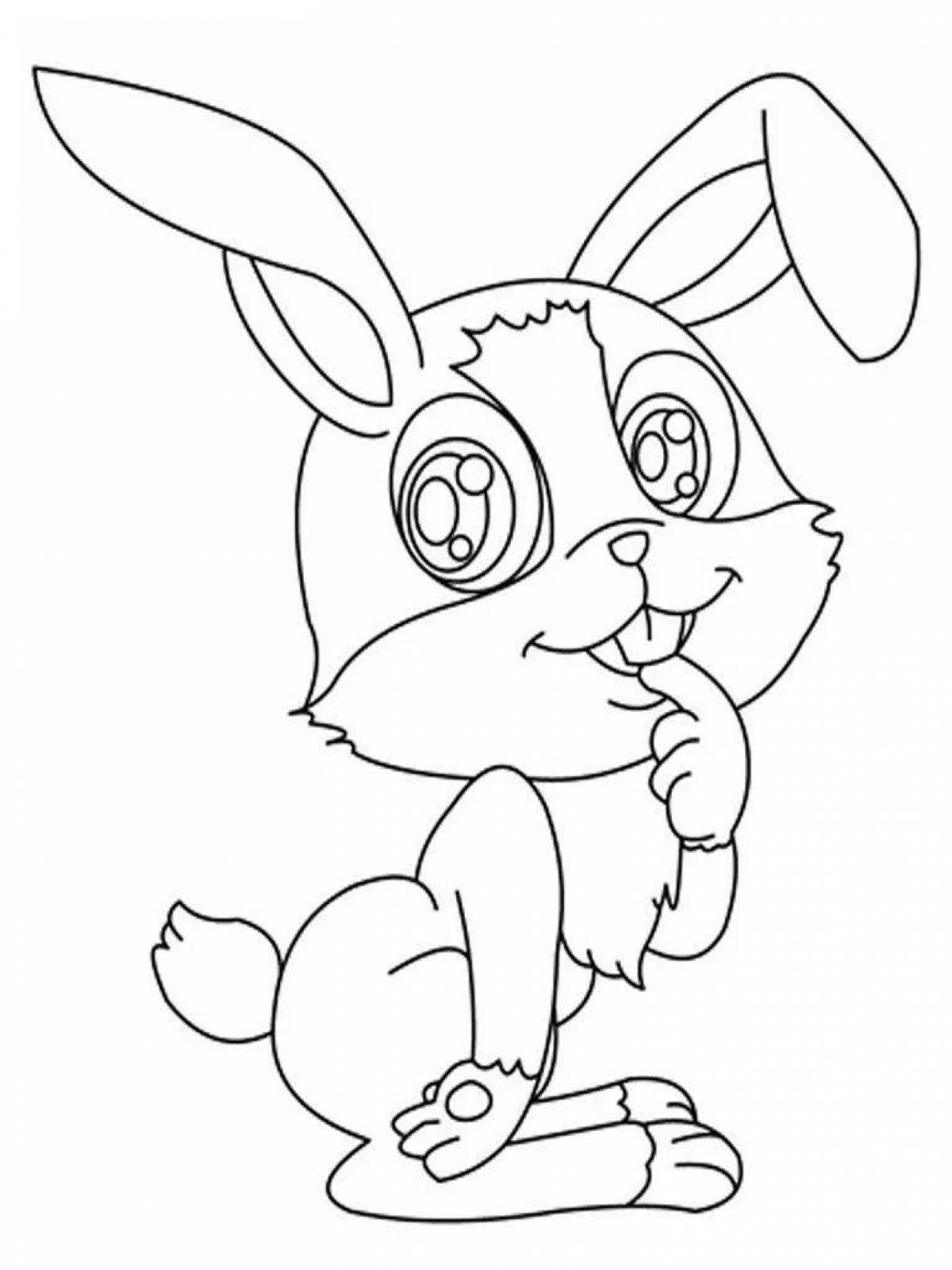 Кролик-раскраска wiggly