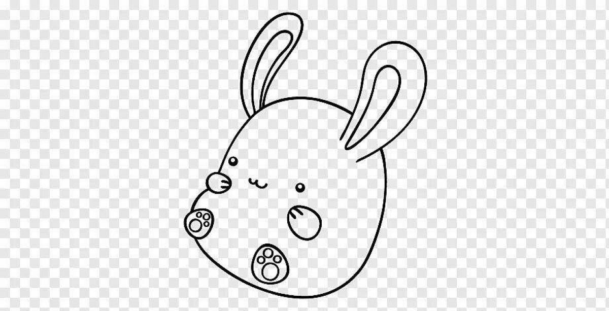 Playable rabbit coloring page