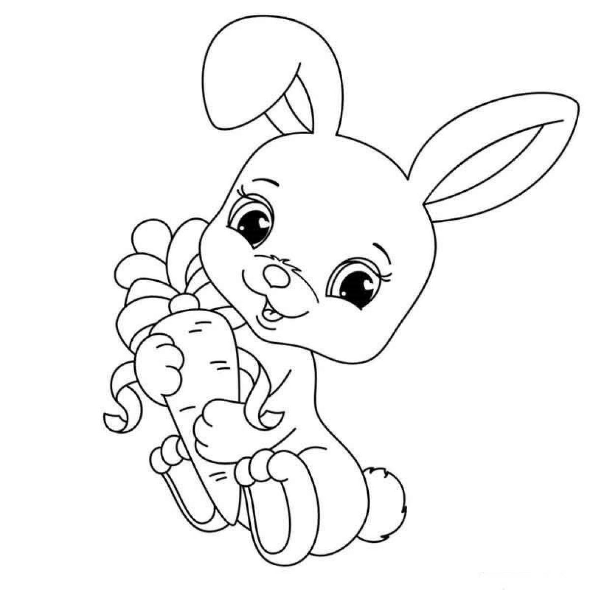 Huggable coloring bunny