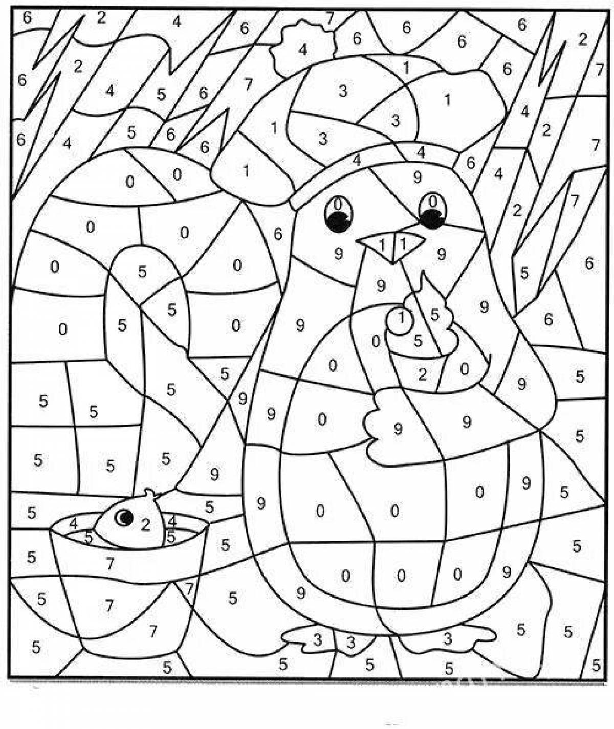 Playful coloring book with letters