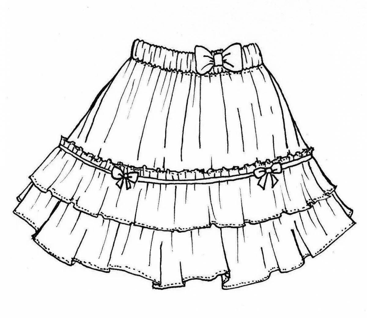 Яркая юбка-раскраска для малышей
