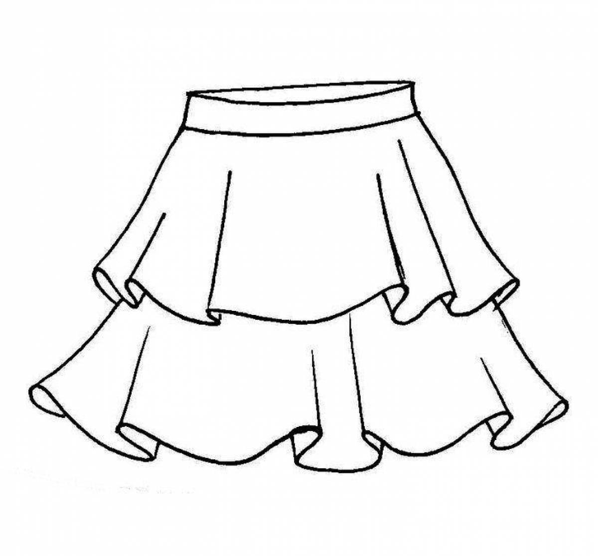 Fun coloring of skirts for babies
