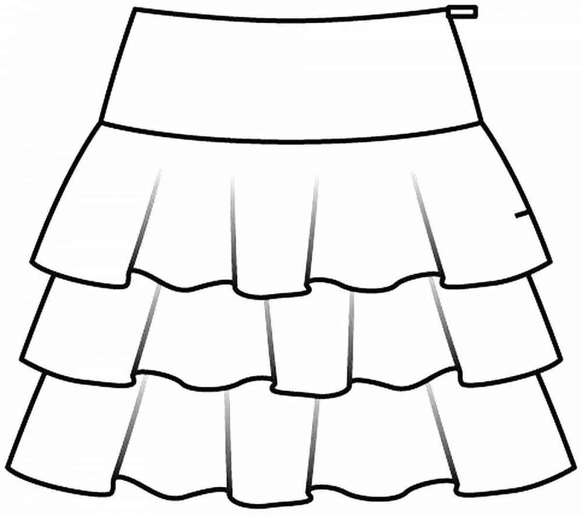 Fun skirt coloring for kids