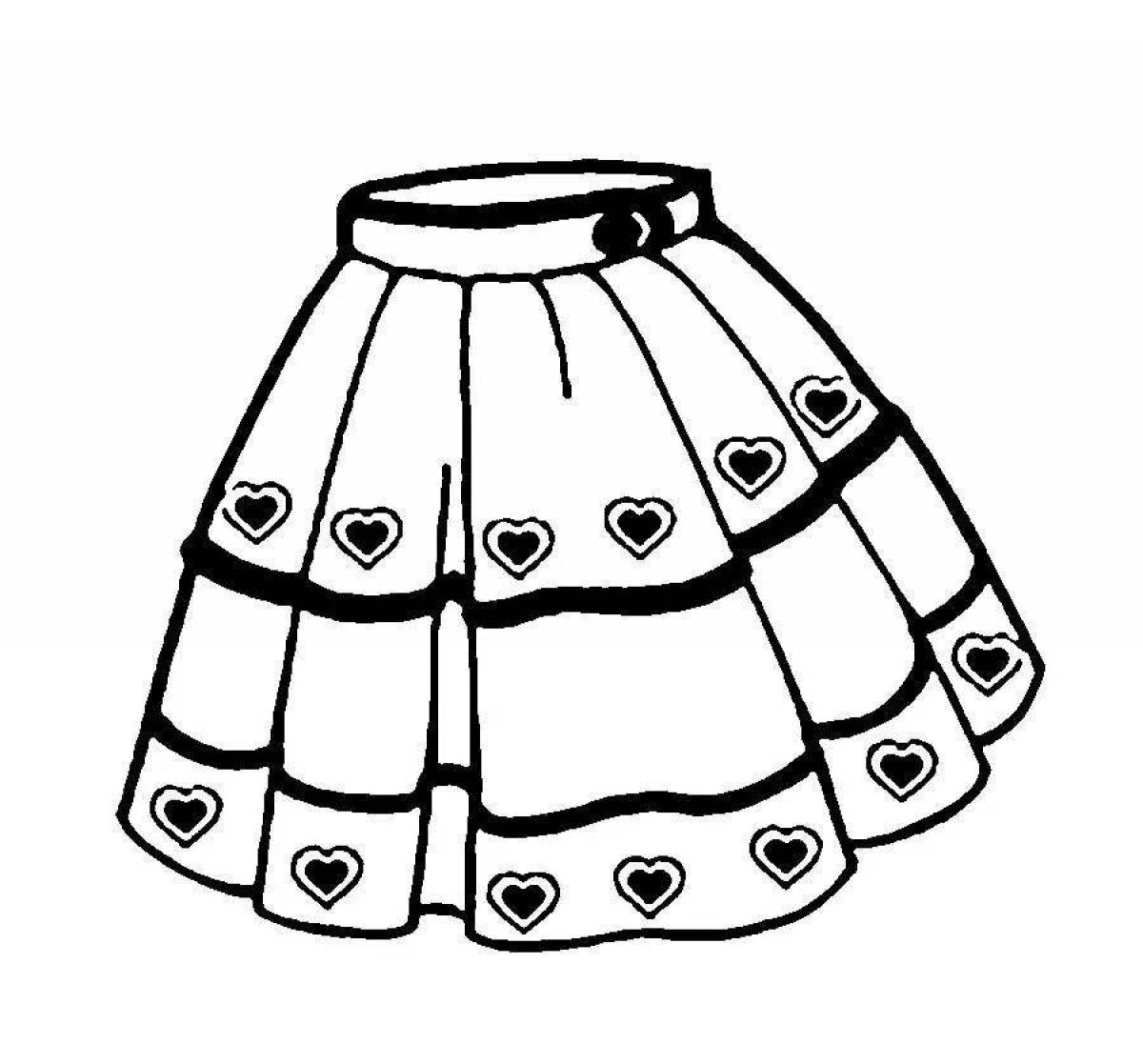 Очаровательная юбка-раскраска для юниоров