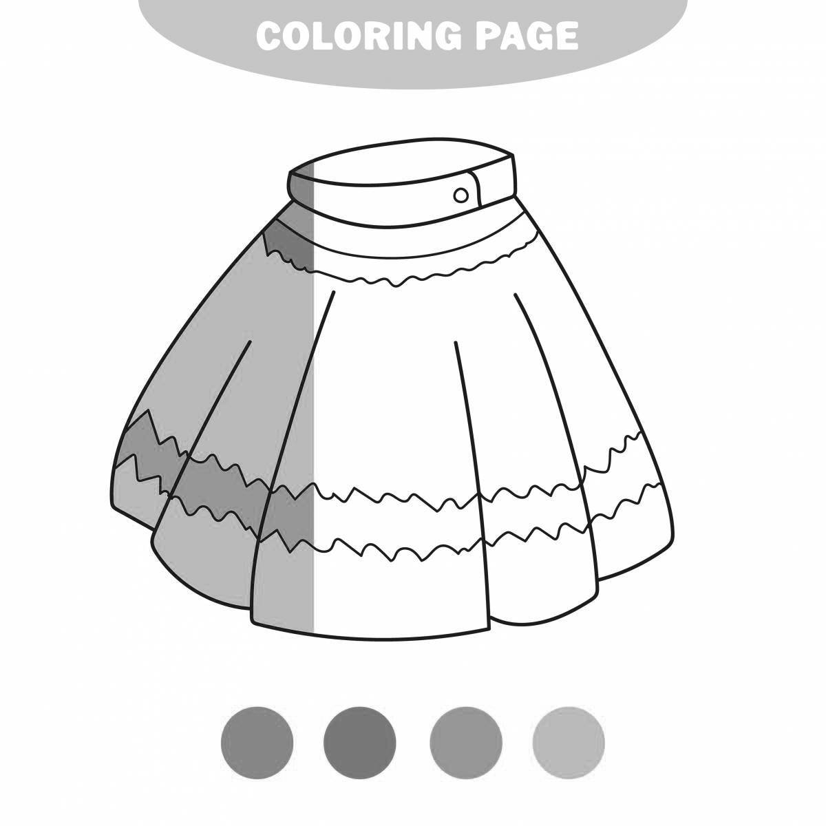 Adorable toddler coloring skirt
