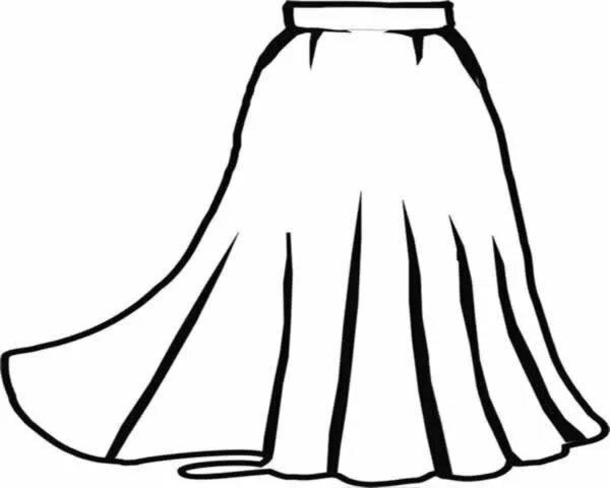 Flawless skirt coloring page for kids