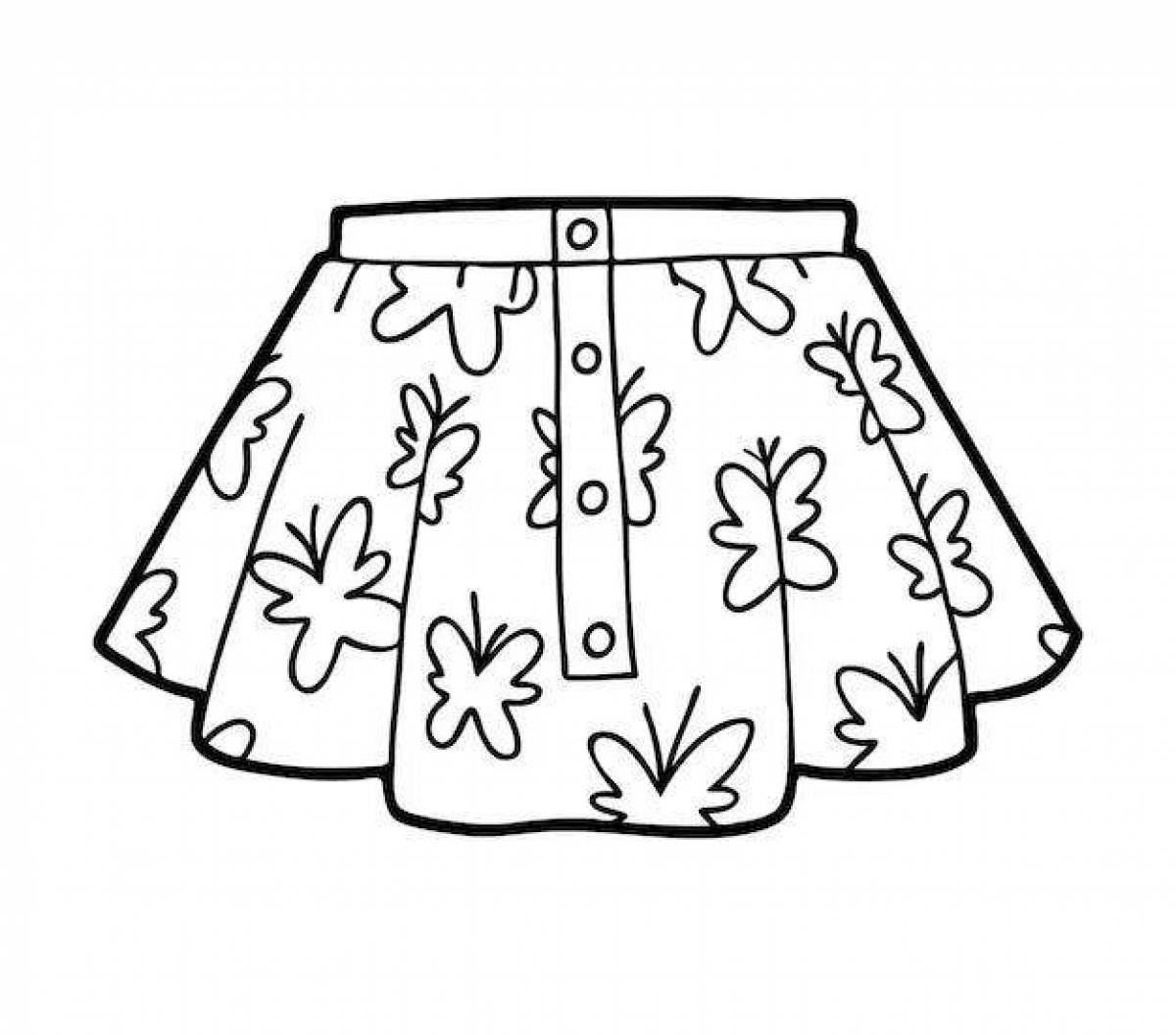Ideal coloring skirt for juniors