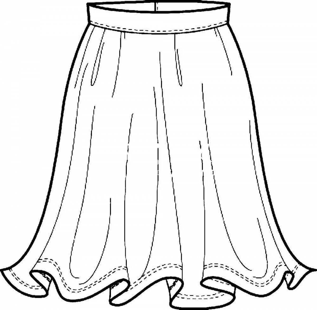 Милая юбка-раскраска для подростков