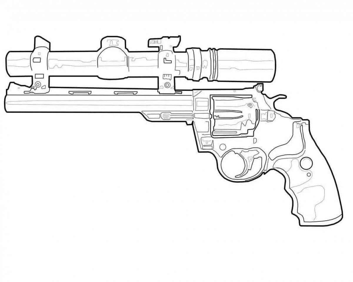 Dazzling gun coloring pages for boys