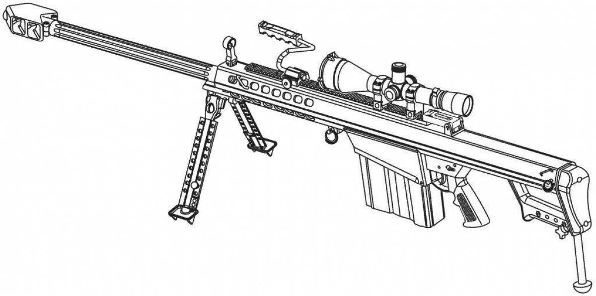 Grand coloring page guns for boys