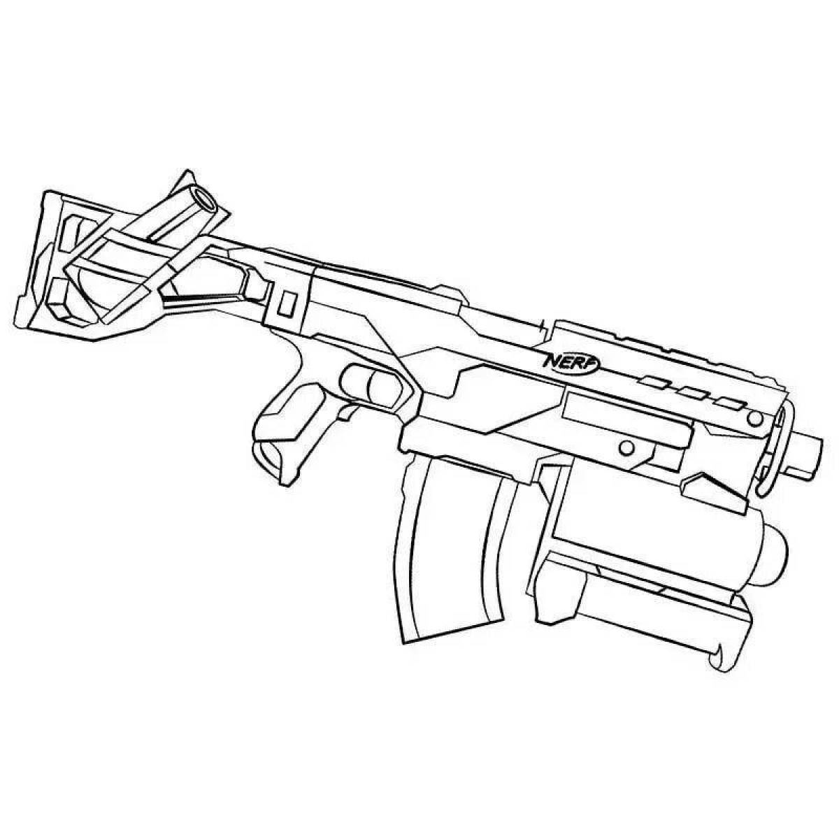 Fine gun coloring pages for boys