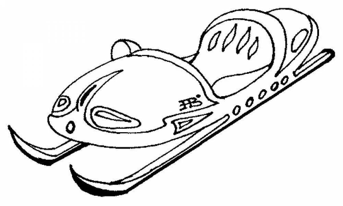 Shiny Toddler Sleigh Coloring Page