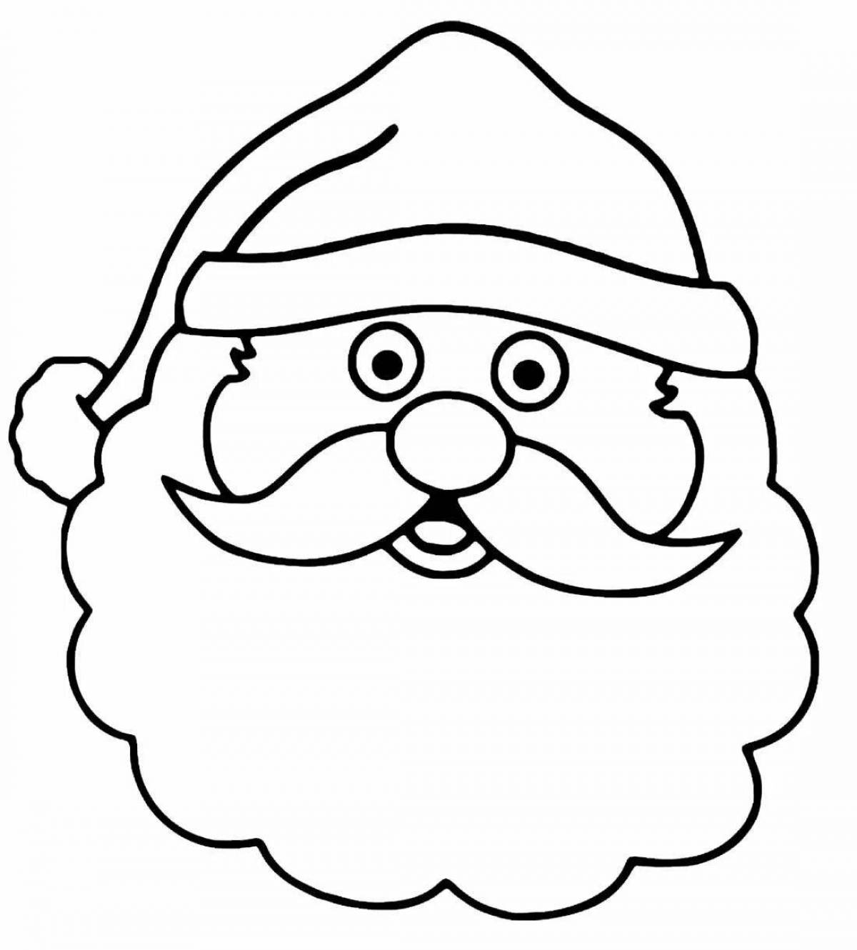 Sweet Santa head coloring page