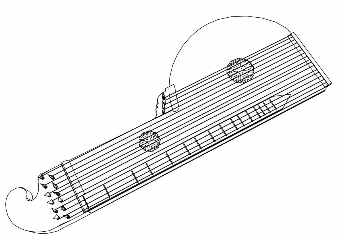 Coloring sheet musical instrument 