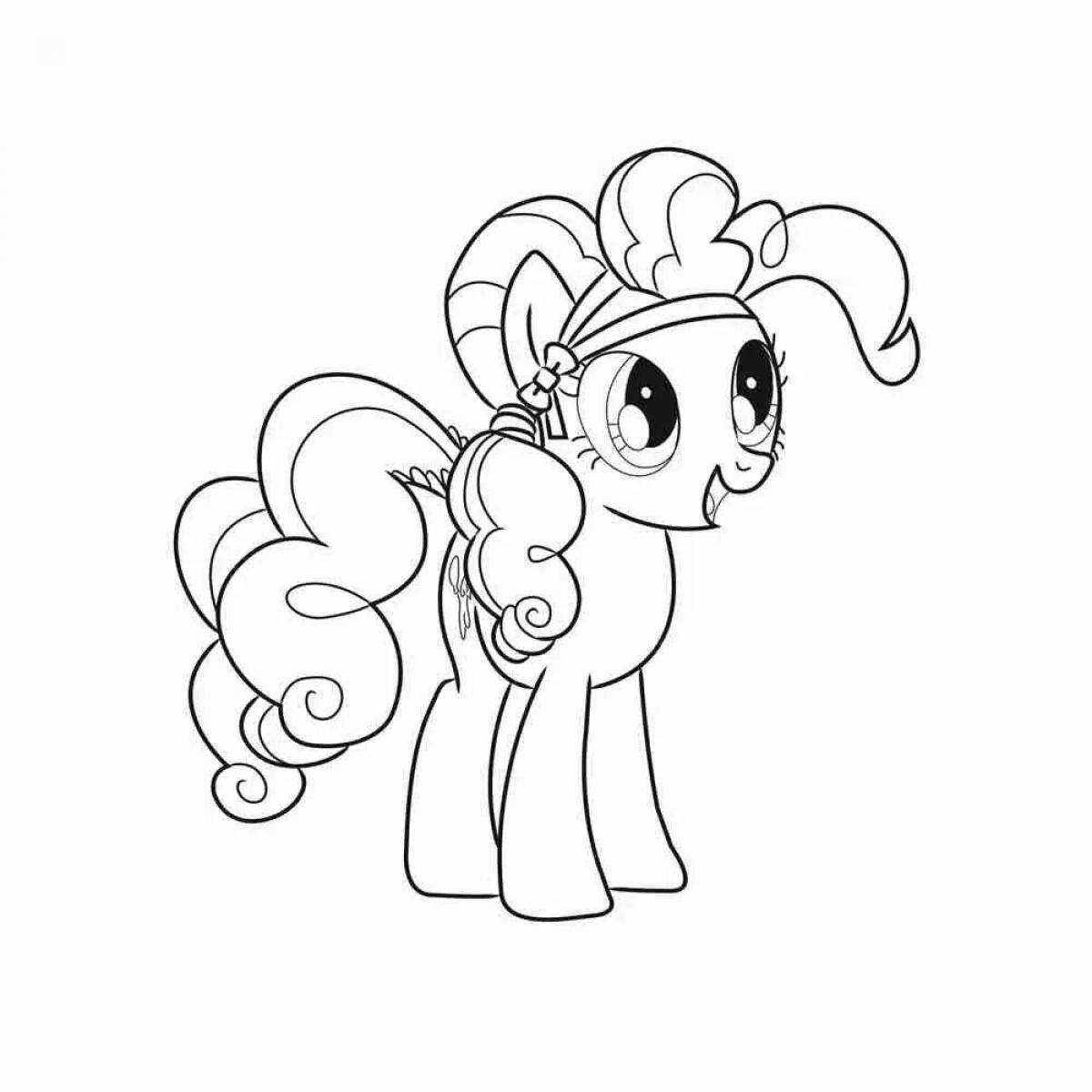 Pinky pie pony coloring page
