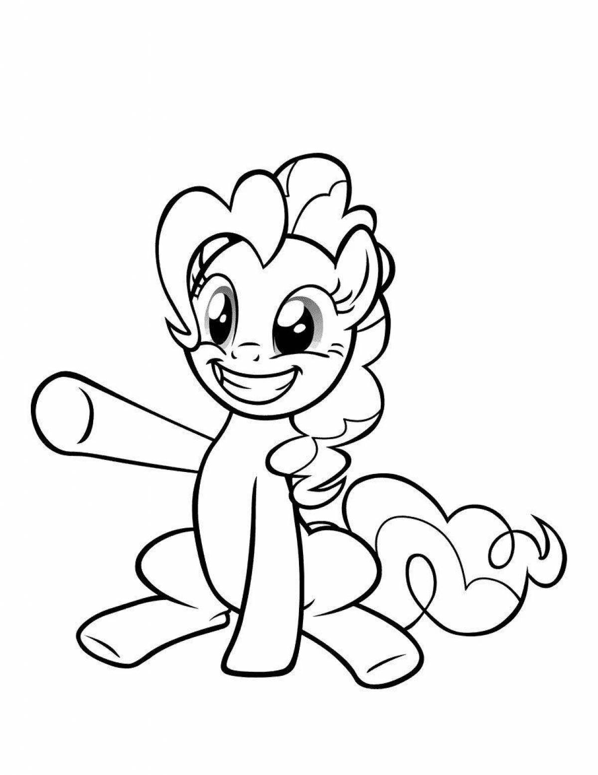 Pinkie Pie glowing pony coloring book