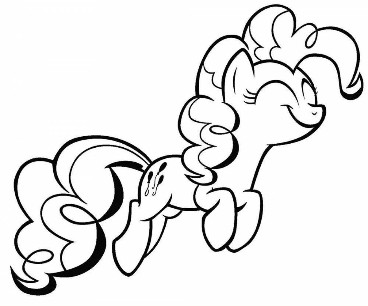 Radiant pony coloring Pinkie Pie