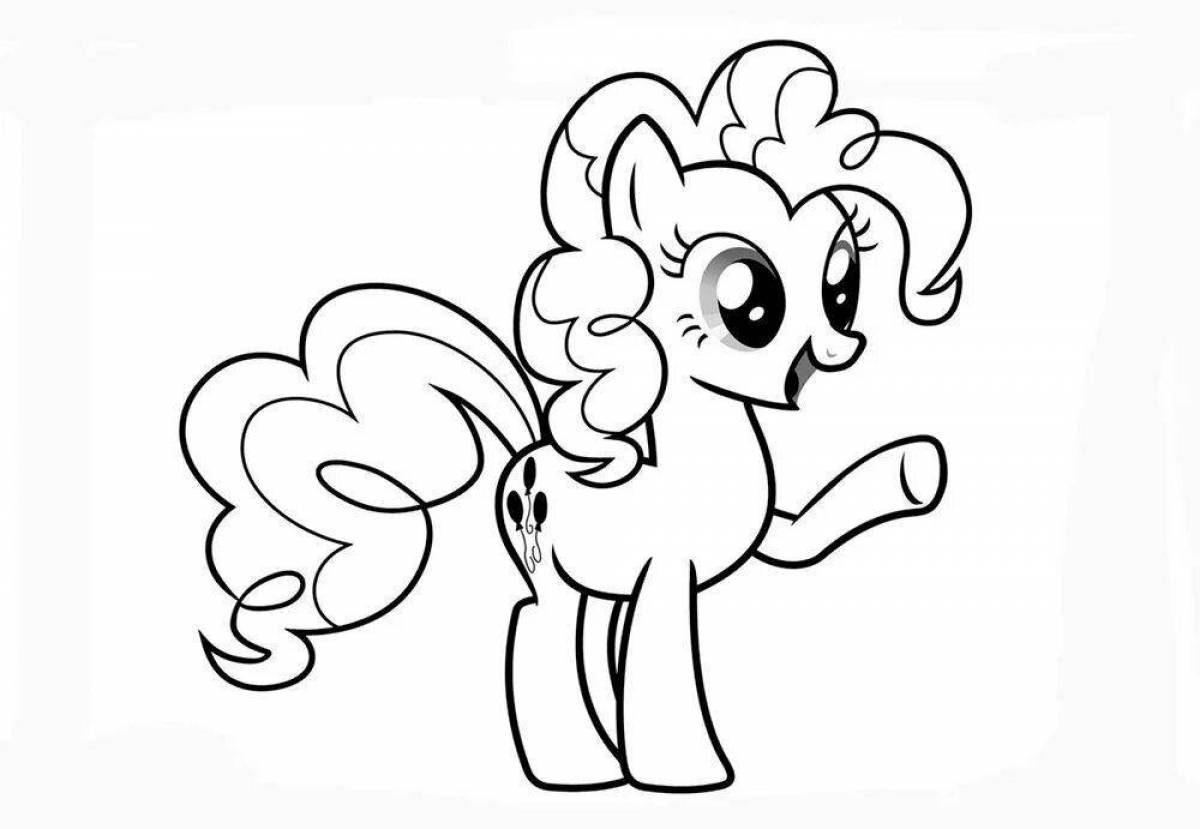 Pinkie Pie's shining pony coloring book