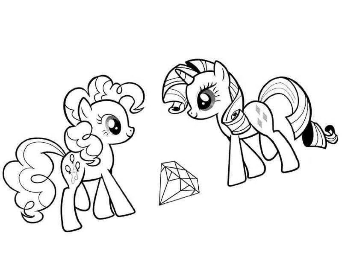 Animated pony pinkie pie coloring book