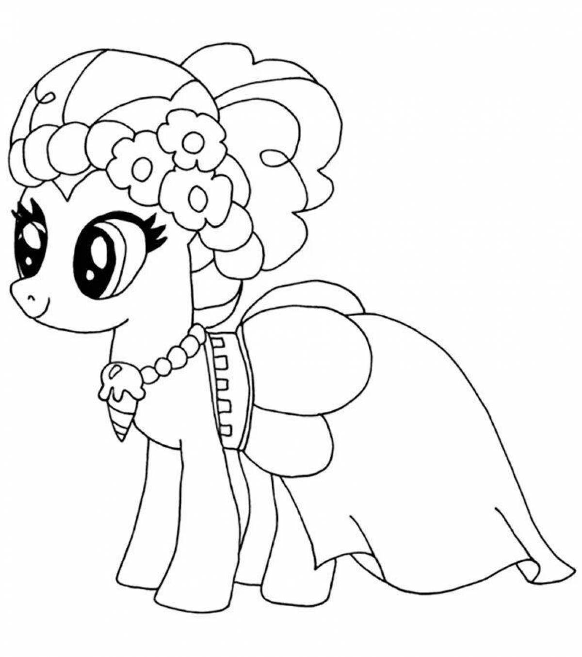 Pinkie Pie's jubilant coloring page