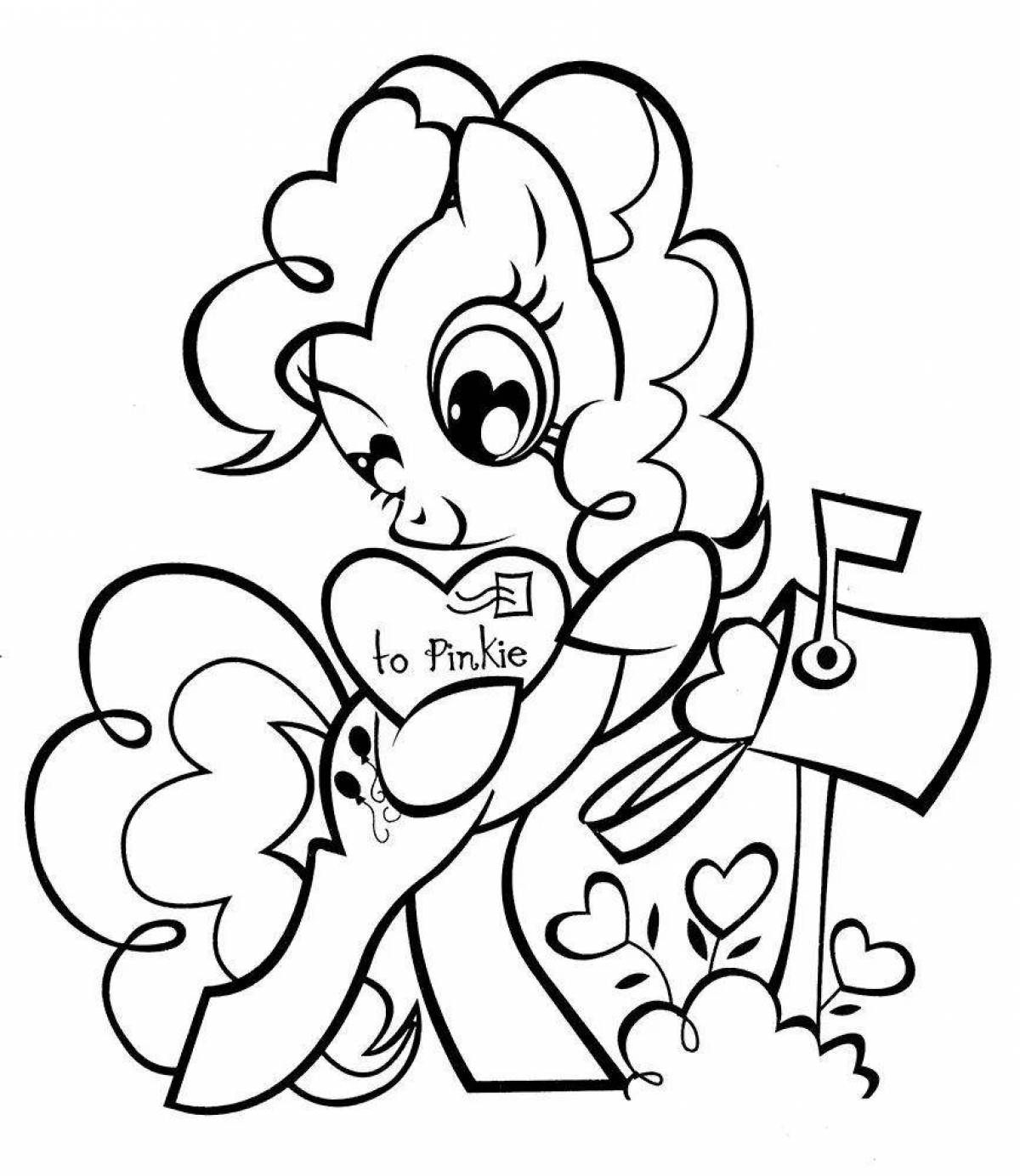 Pinkie Pie's dazzling pony coloring book