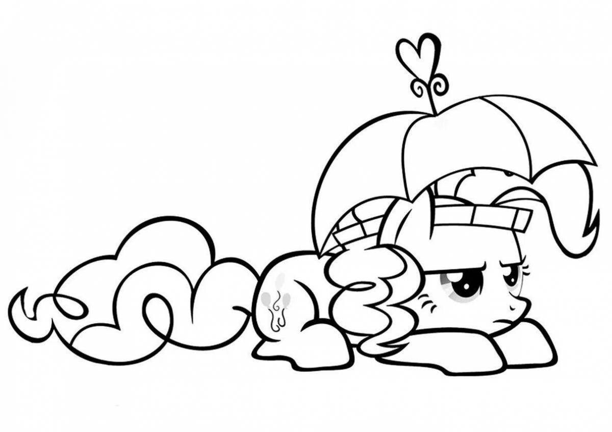 Pinkie Pie's exotic pony coloring book