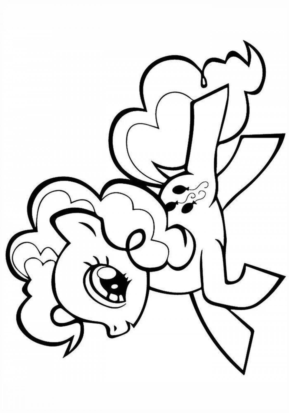 Pinky pie pony coloring page