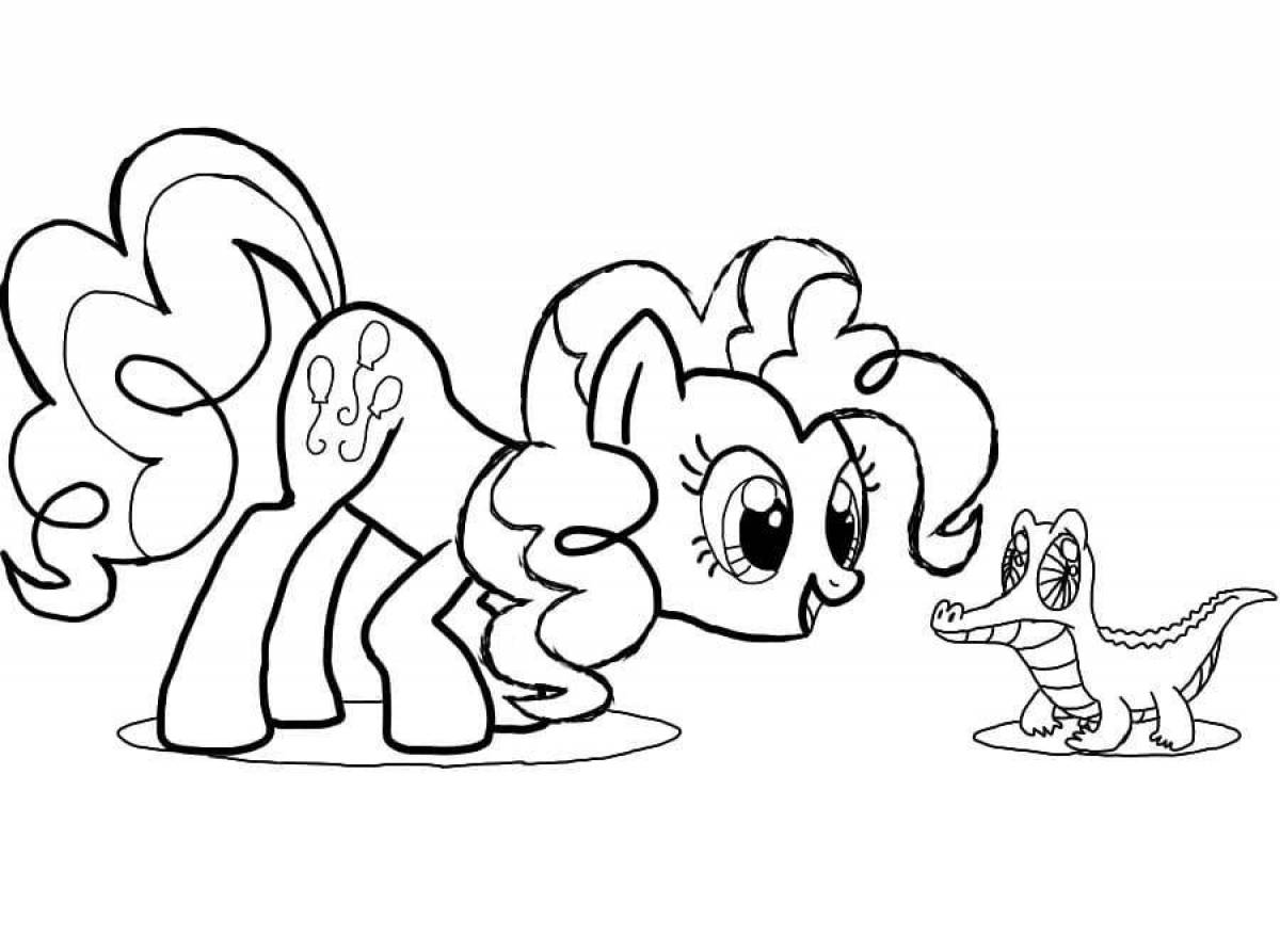 Vivacious coloring page pony pinkie pie
