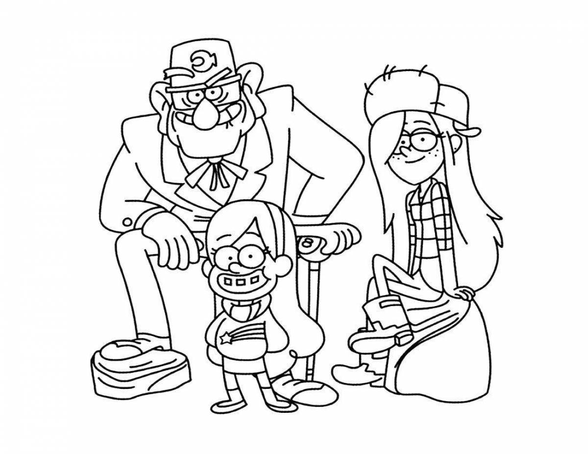 Gravity falls fantasy coloring page