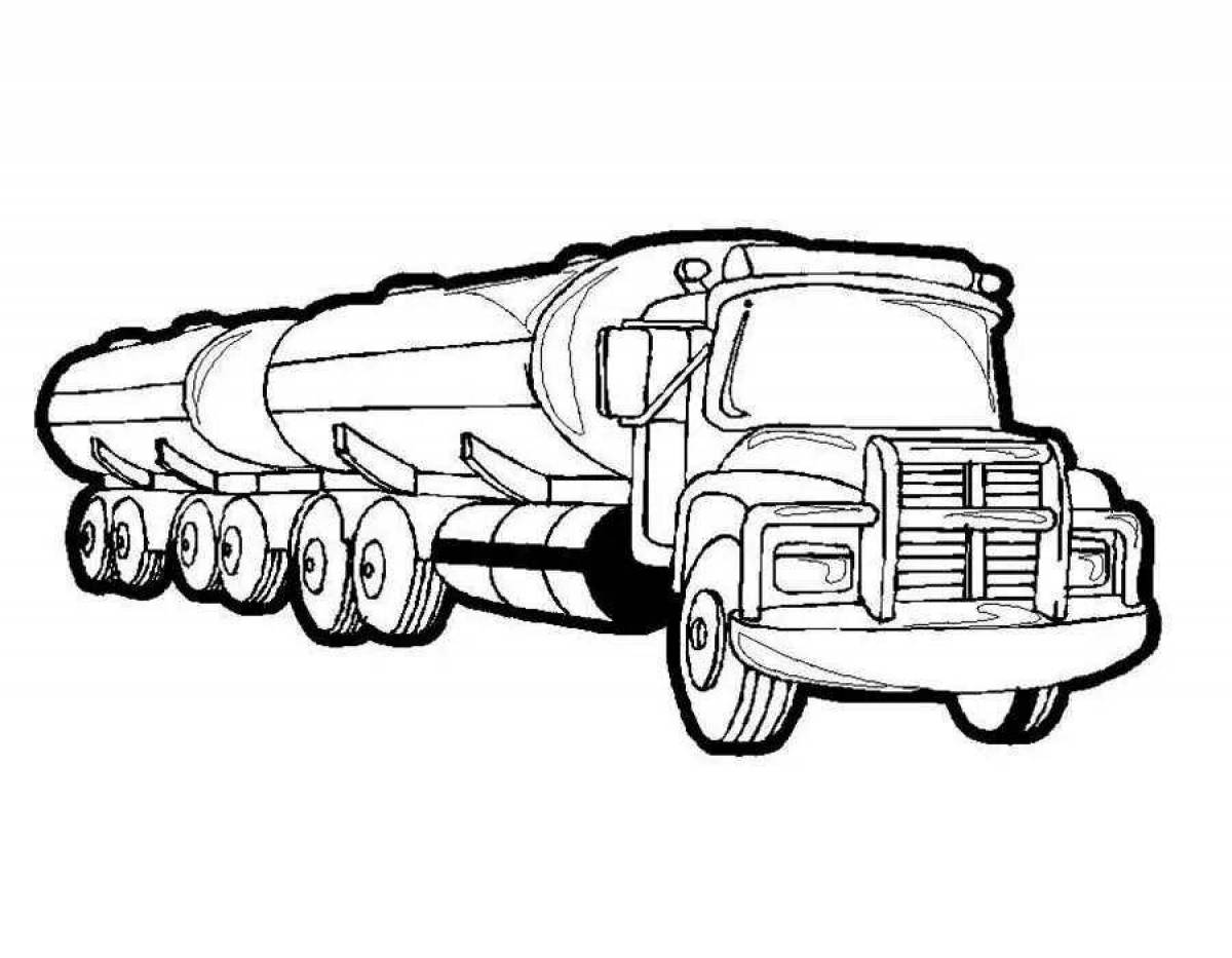 Coloring page of a jubilant van for toddlers