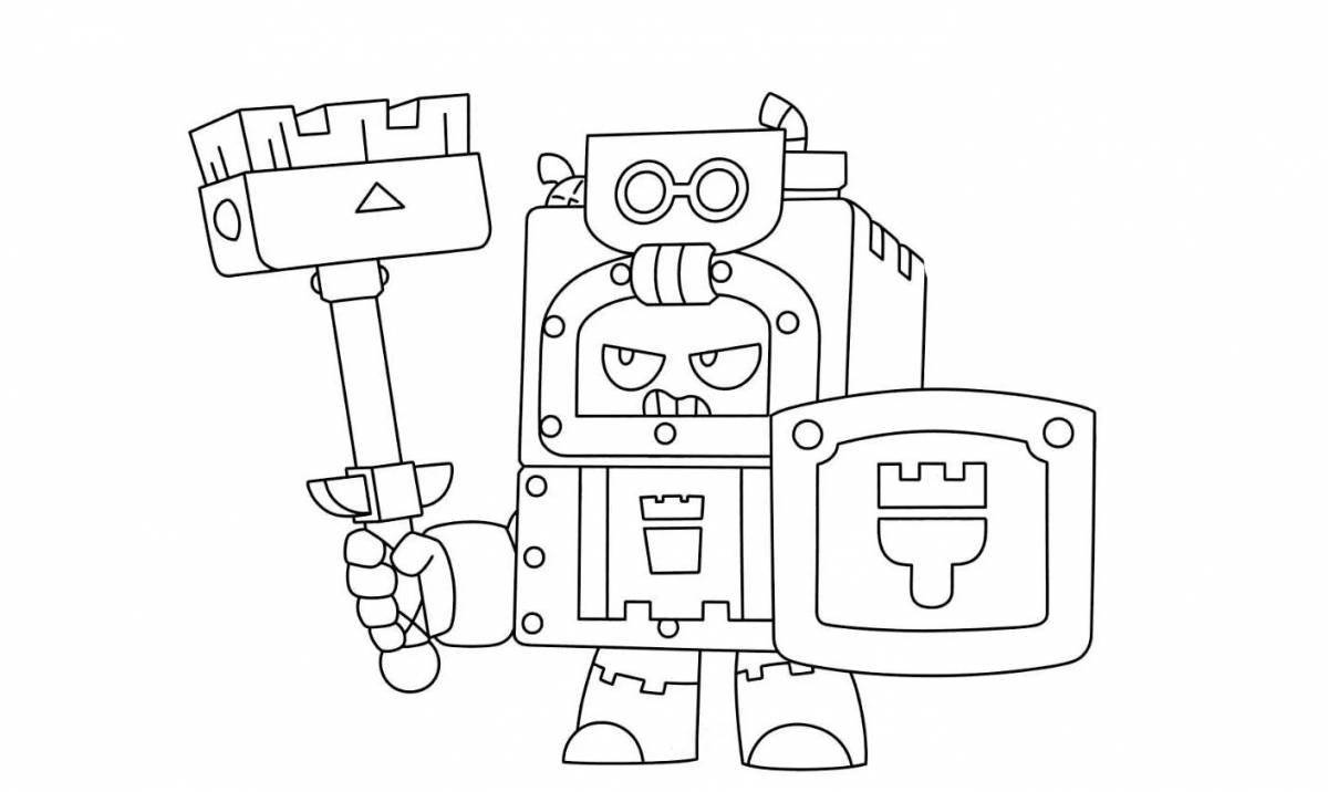 Feng from brawl stars tempting coloring page