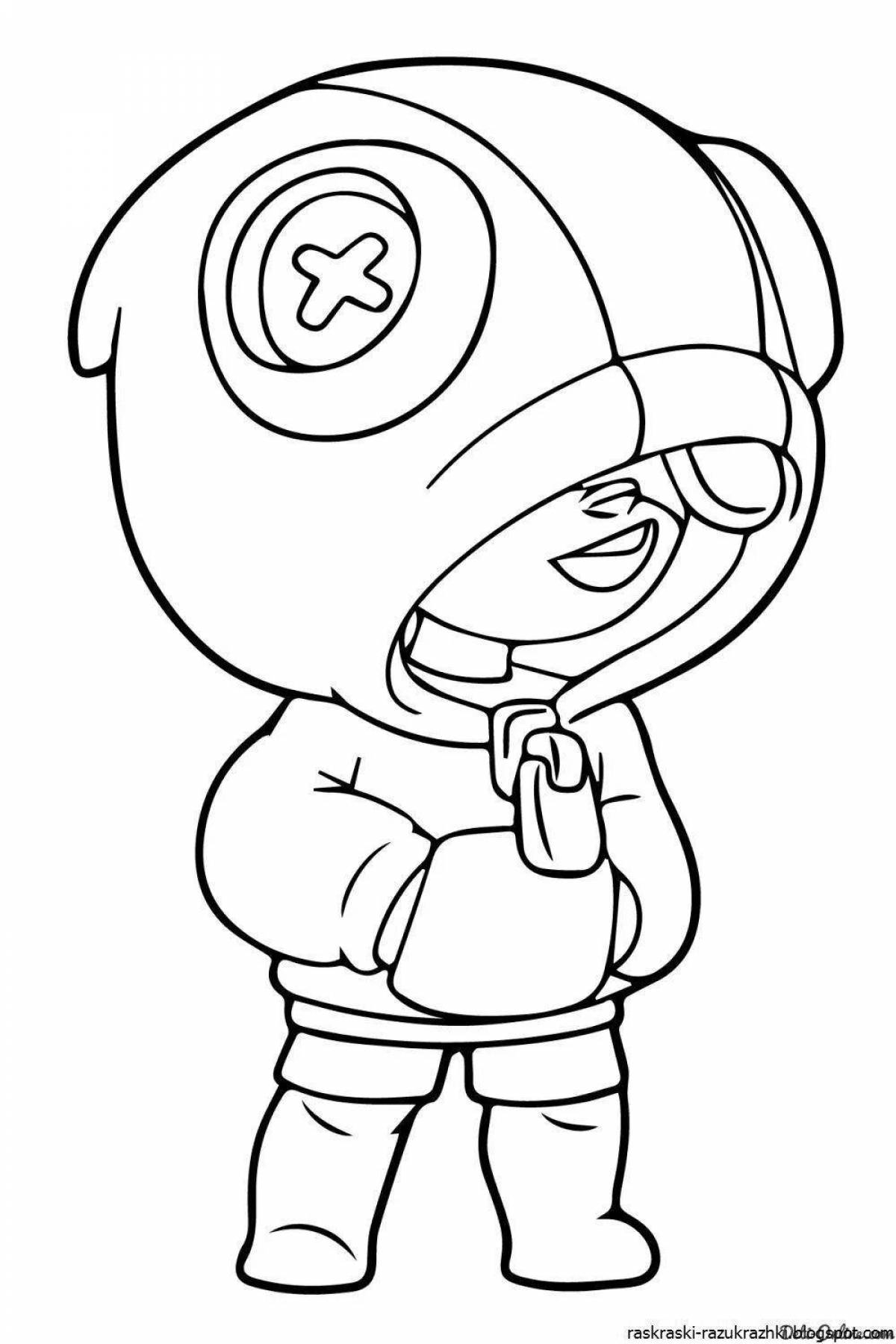 Fan from brawl stars awesome coloring book
