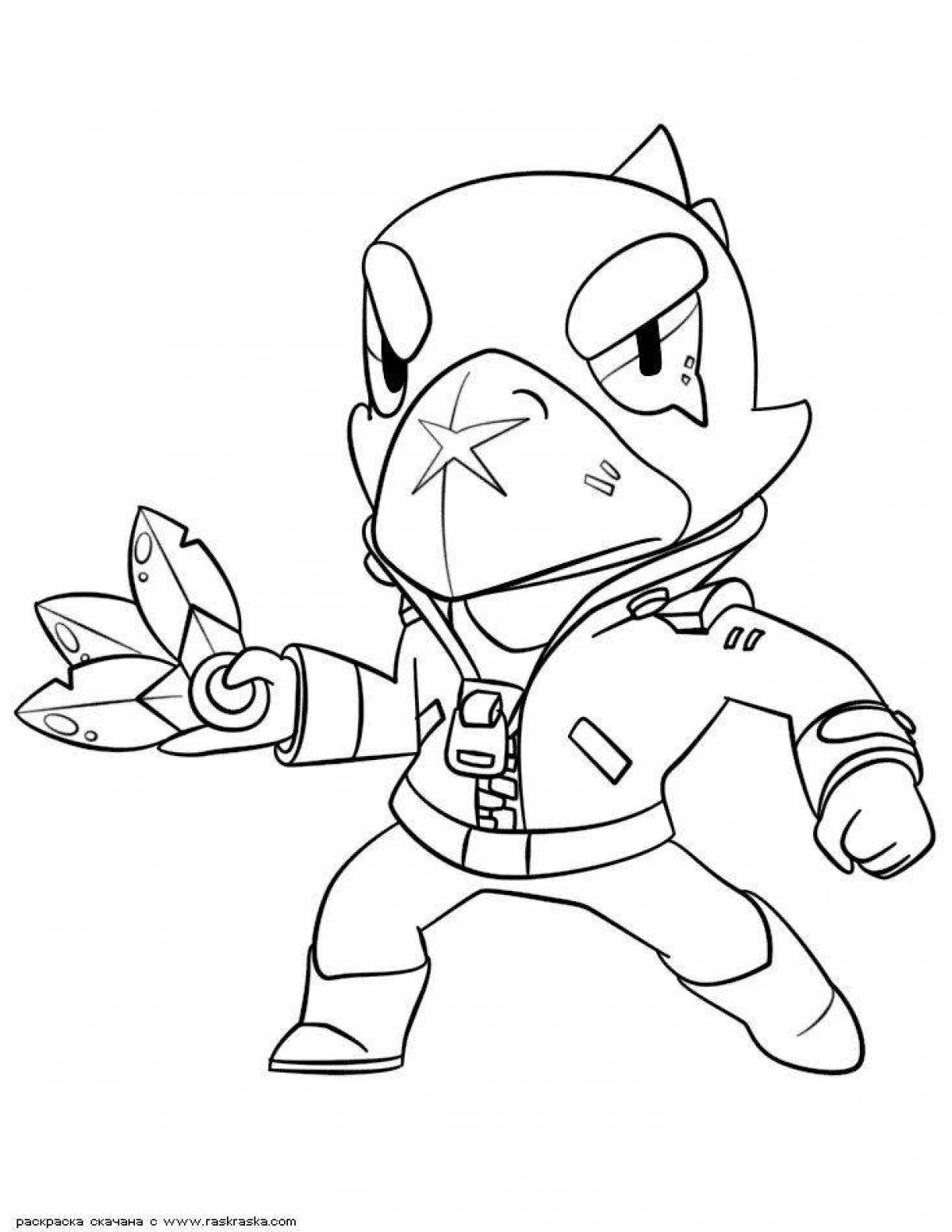 Feng glowing coloring book from brawl stars